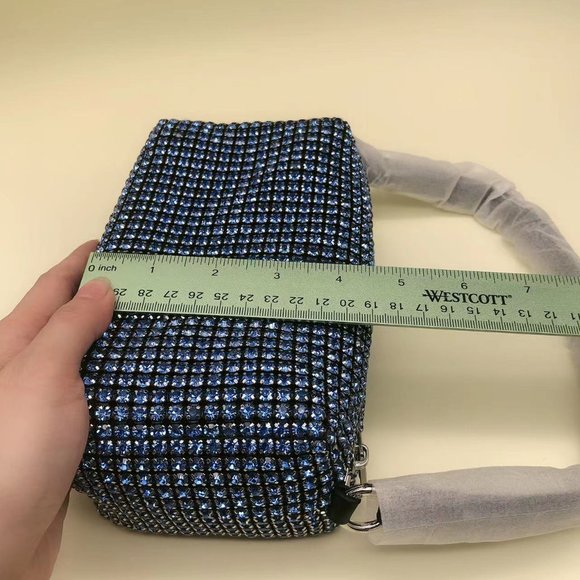 Alexander Wang logo on the straps blue crystal bag shoulder bag main image 7